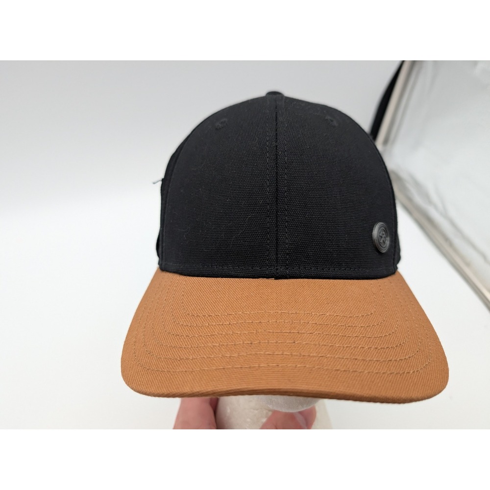 George Mens Baseball Cap Black Brown Two Tone Side Pocket Hat One Size